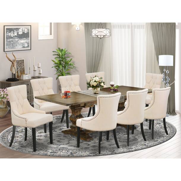 Lark Manor Privett Removable Leaf Solid Wood Dining Set Wayfair Canada 2667